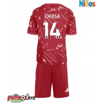 Camiseta Liverpool Federico Chiesa #14 Primera Equipación para niños 2026-27 manga corta (+ pantalones cortos)